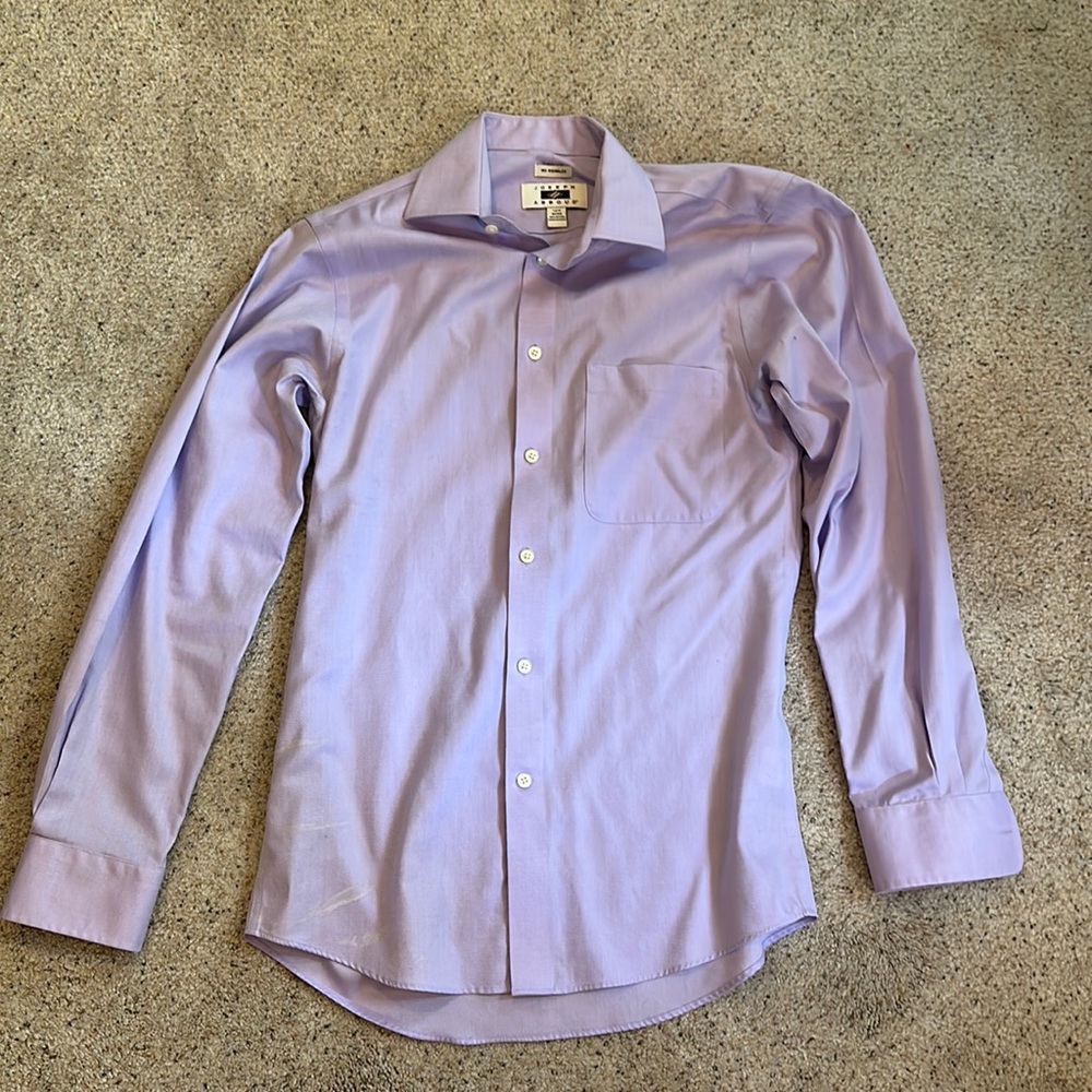 Joseph Abboud purple no wrinkle dress shirts.